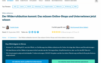 Der Widerrufsbutton kommt: Das müssen Online-Shops und Unternehmen jetzt wissen